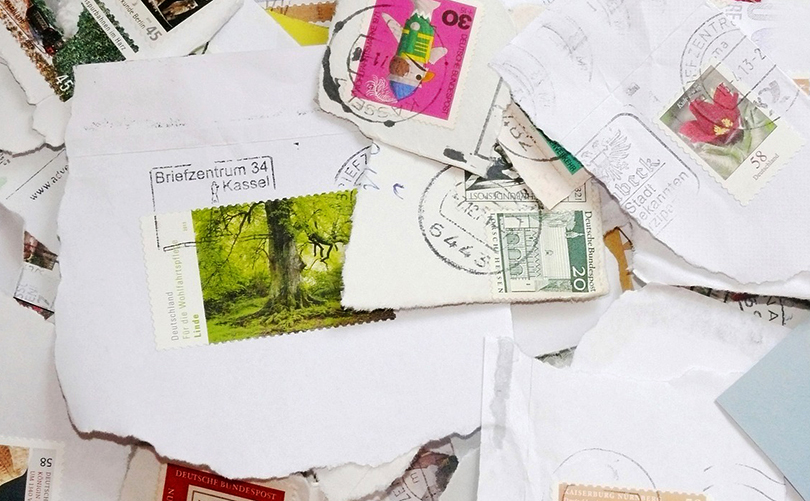 Removing stamps off envelopes