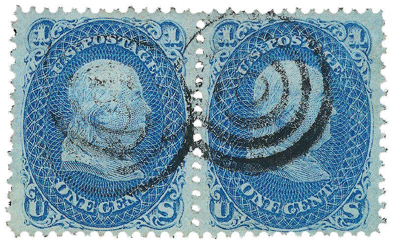 1868 Benjamin Franklin Z-Grill stamp