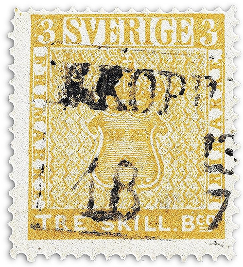  Swedish postage stamp of which only one example is known to exist